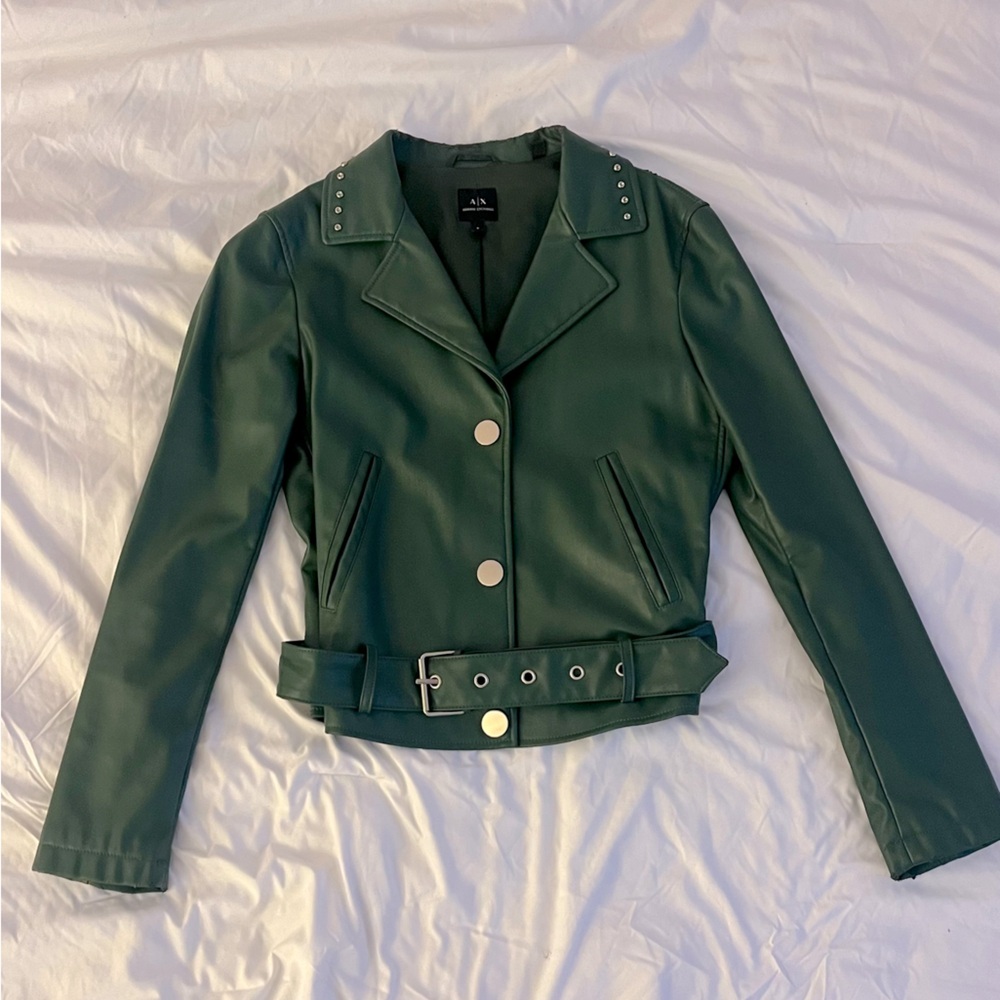 Armani Exchange Faux Leather Jacket - Picture 1 of 6
